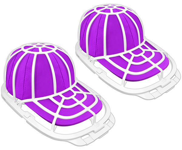 2 Pack Baseball Hat Washer Cleaning in the Dishwasher and Washing Machine, Cap Washing Protector Holder Fit for Adult and Kid's Ball Caps  (White)